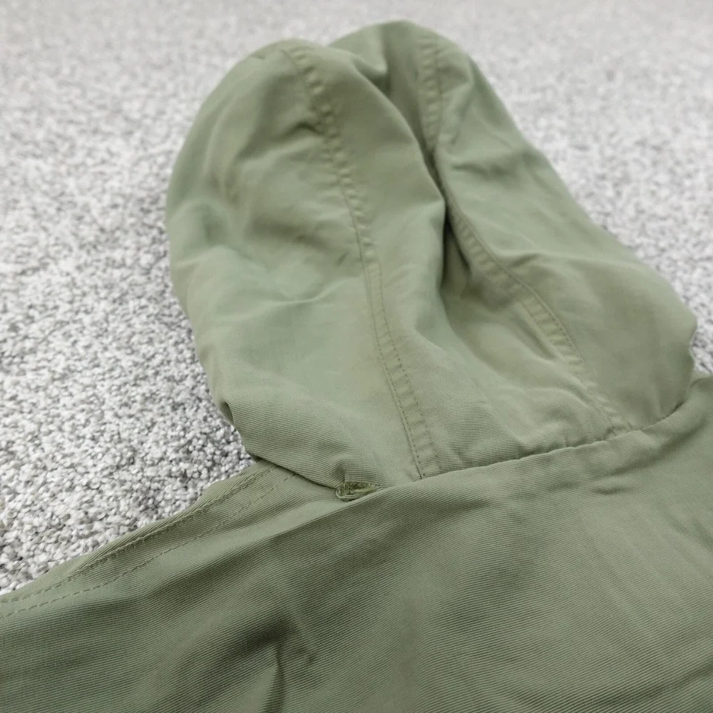 Duluth Jacket Mens M Green Fleece Lined Zip Windbreaker Bomber Coat Utility Work